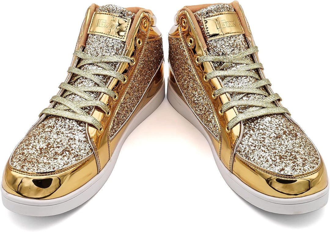 Casual Glitter Sneakers - NeonFlash-Black-5-State of Style