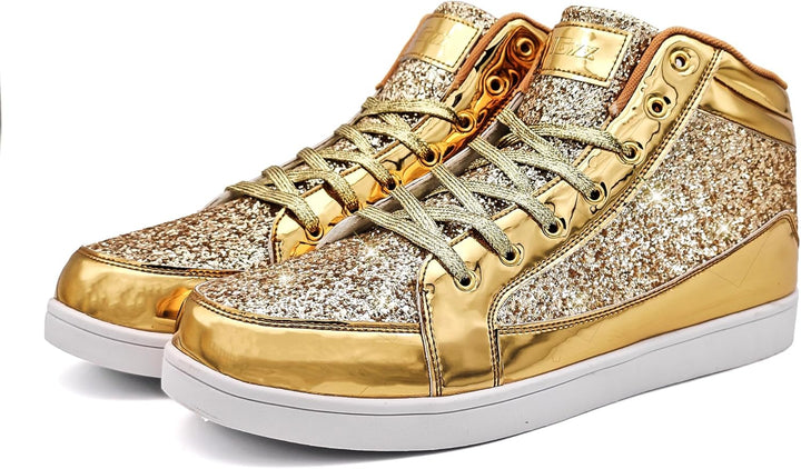 Casual Glitter Sneakers - NeonFlash-Black-5-State of Style