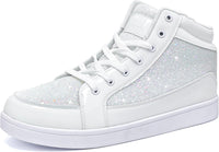 Casual Glitter Sneakers - NeonFlash-White-7-State of Style