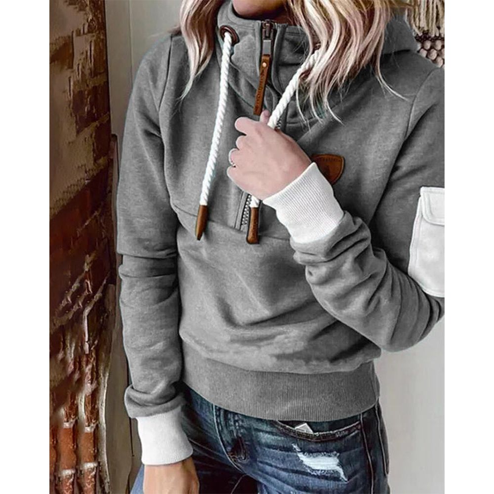 Casual Hoodie in Solid Colour - Luna-Green-S-State of Style