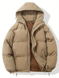 Casual Hoodie Jacket with Zip – Orion-Khaki-M-State of Style