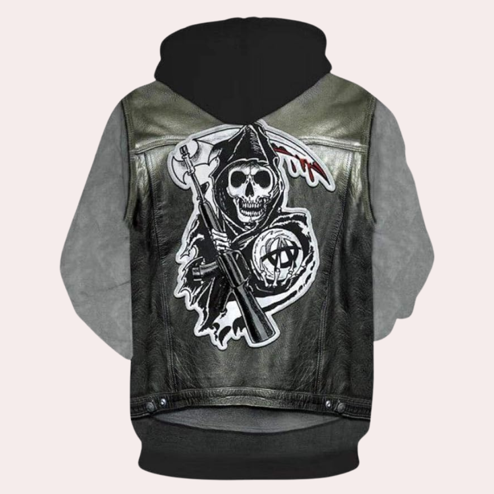 Casual Hoodie with Unique Print for Men - Mason-S-State of Style