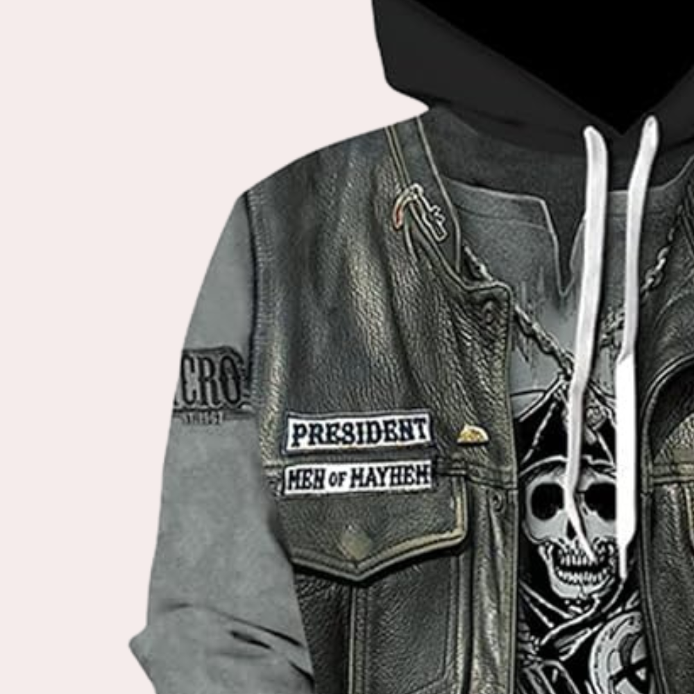 Casual Hoodie with Unique Print for Men - Mason-S-State of Style