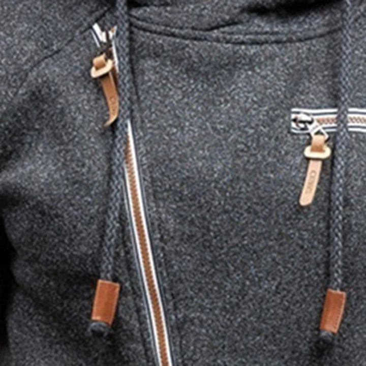 Casual Hoodie with Zip - Orion-Black-S-State of Style