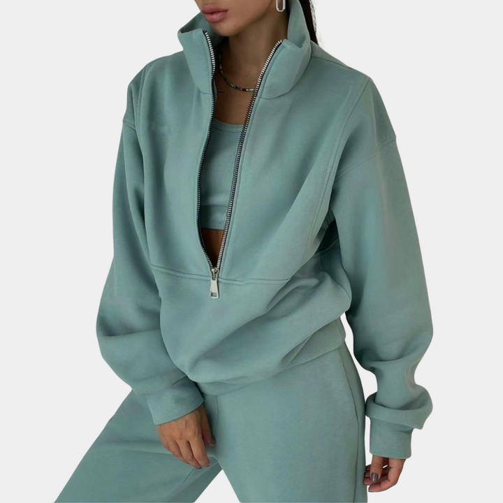 Casual Jogging Suit Set for Women - Riva-Green-S-State of Style