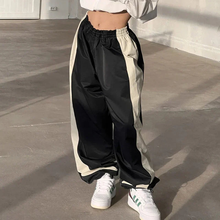 Casual Jogging Trousers with Colour Blocks - Nova-Black-S-State of Style