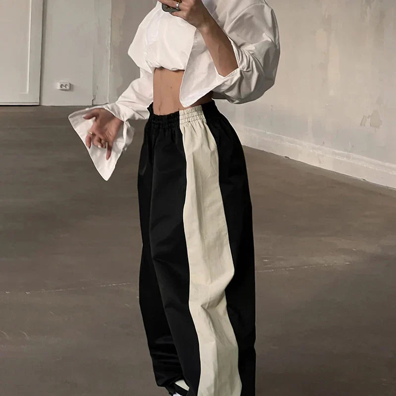 Casual Jogging Trousers with Colour Blocks - Nova-Black-XS-State of Style