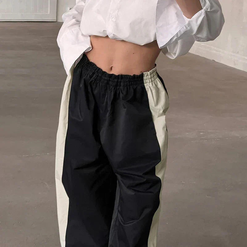 Casual Jogging Trousers with Colour Blocks - Nova-Black-XS-State of Style