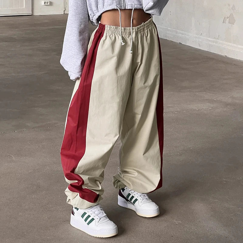 Casual Jogging Trousers with Colour Blocks - Nova-Red-XS-State of Style