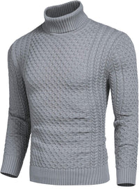 Casual Knit Men's Turtleneck - Sander-Black-S-State of Style