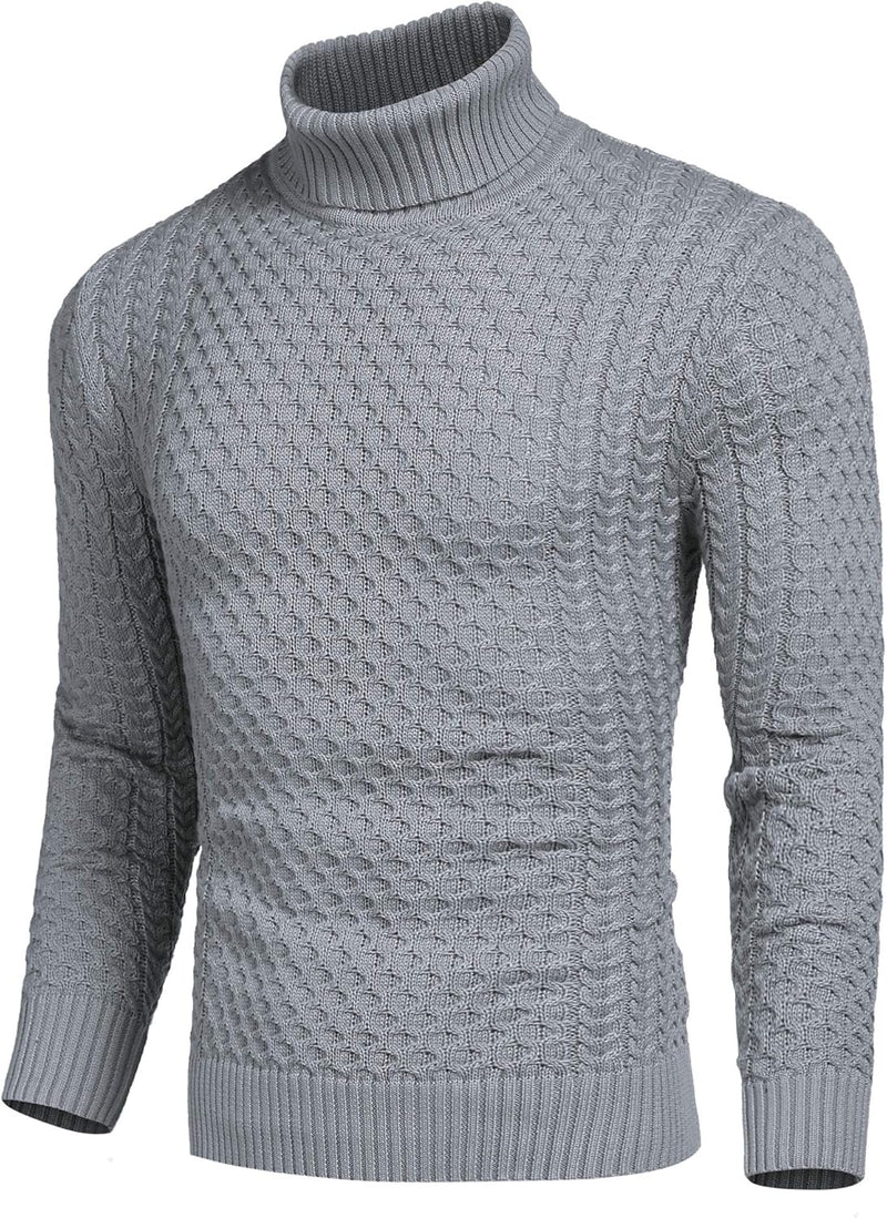 Casual Knit Men's Turtleneck - Sander-Black-S-State of Style