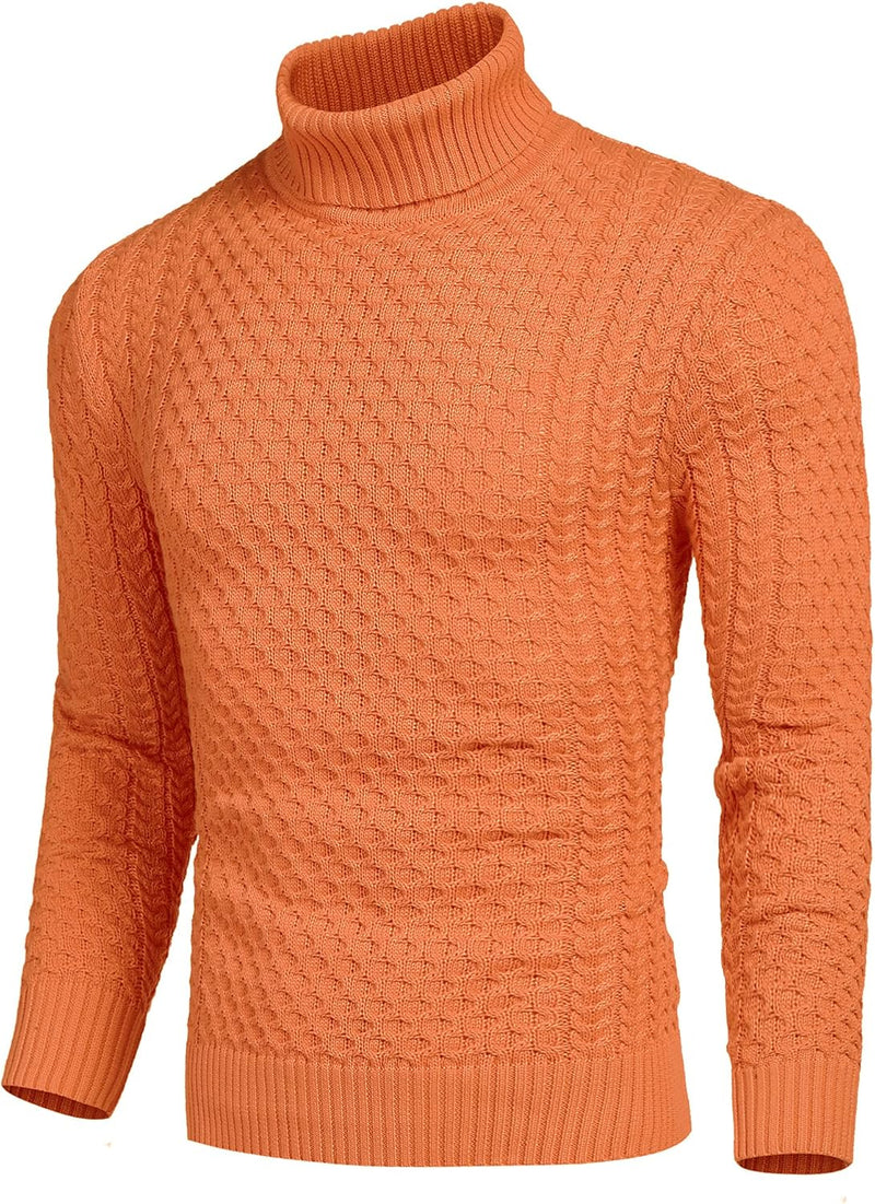Casual Knit Men's Turtleneck - Sander-Black-S-State of Style