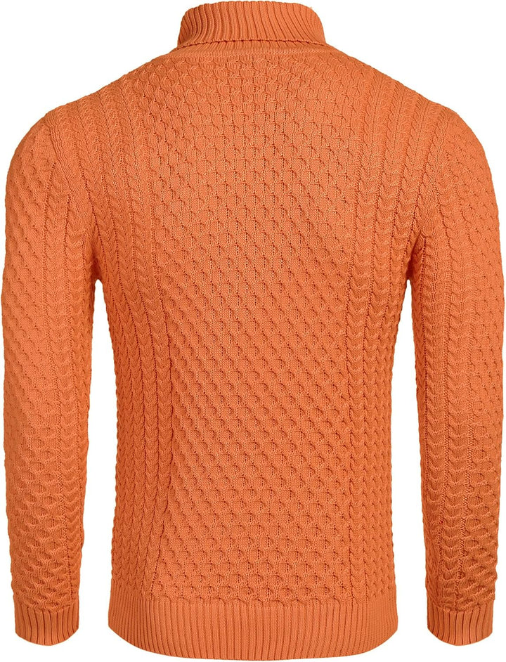 Casual Knit Men's Turtleneck - Sander-Black-S-State of Style