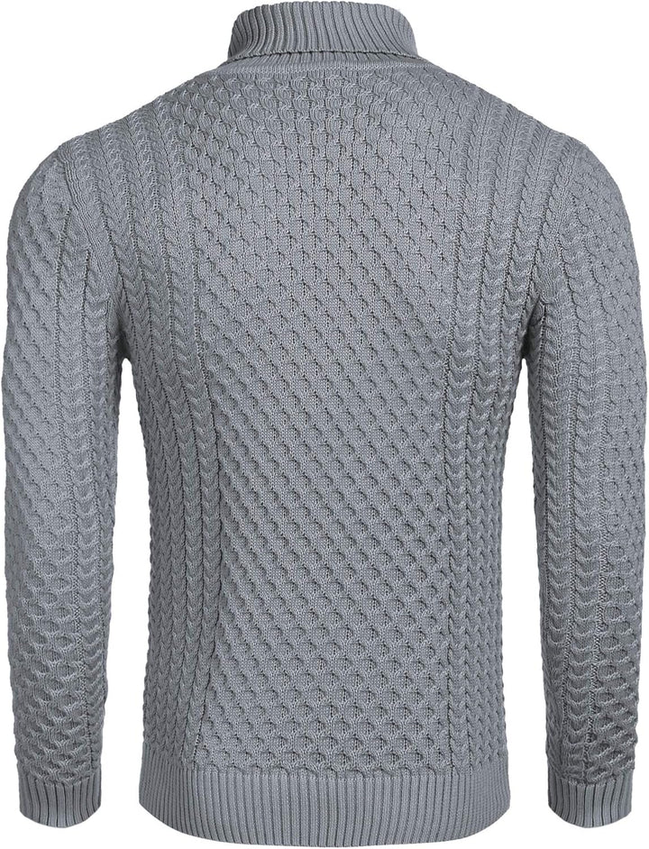 Casual Knit Men's Turtleneck - Sander-Black-S-State of Style