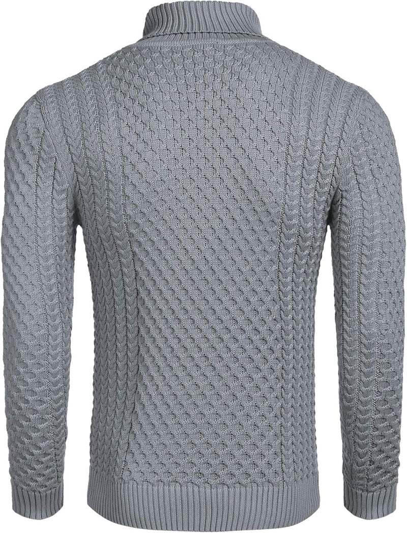 Casual Knit Men's Turtleneck - Sander-Black-S-State of Style