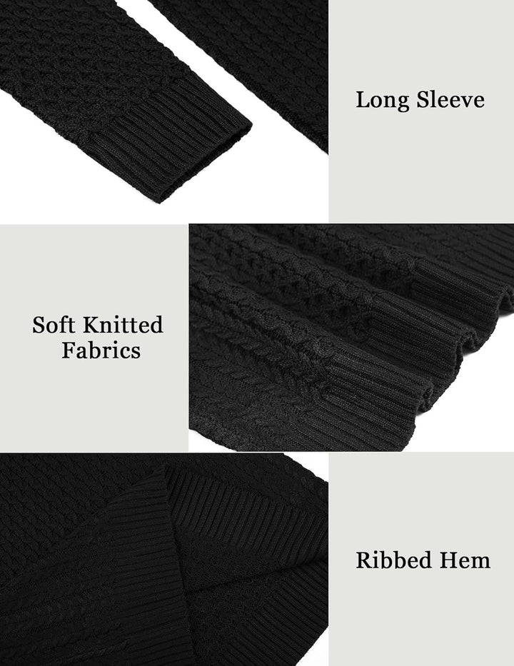 Casual Knit Men's Turtleneck - Sander-Black-S-State of Style