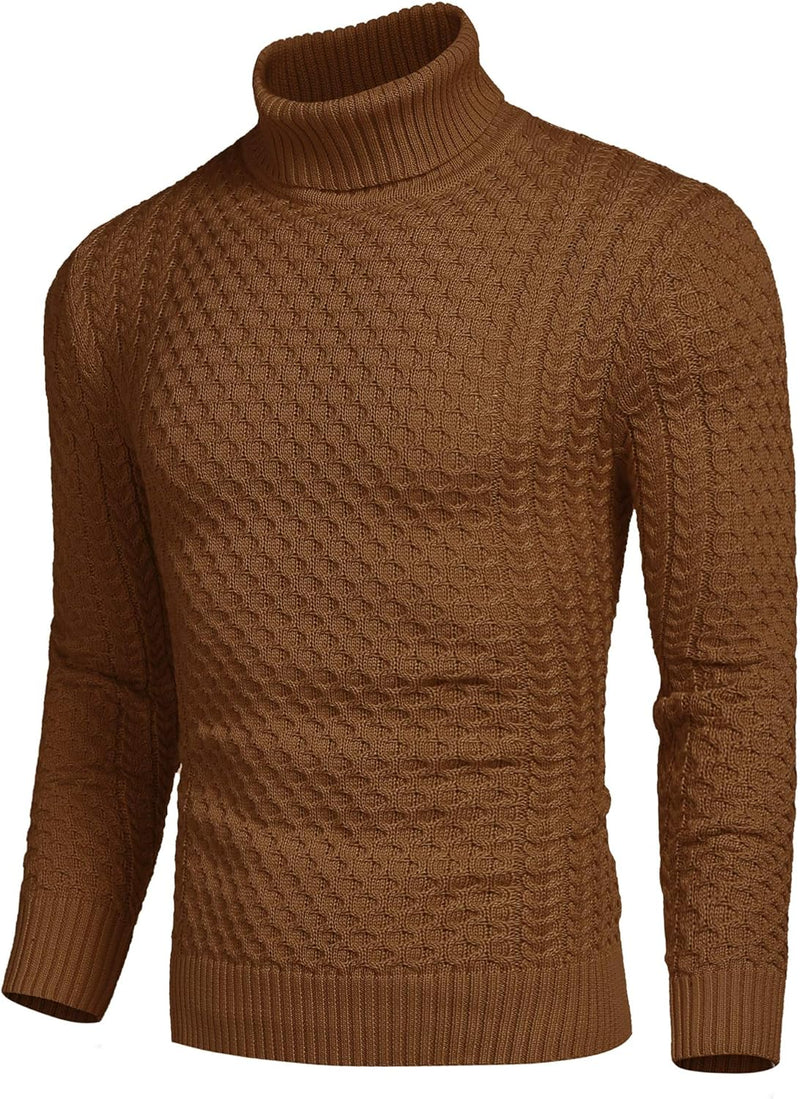 Casual Knit Men's Turtleneck - Sander-Black-S-State of Style