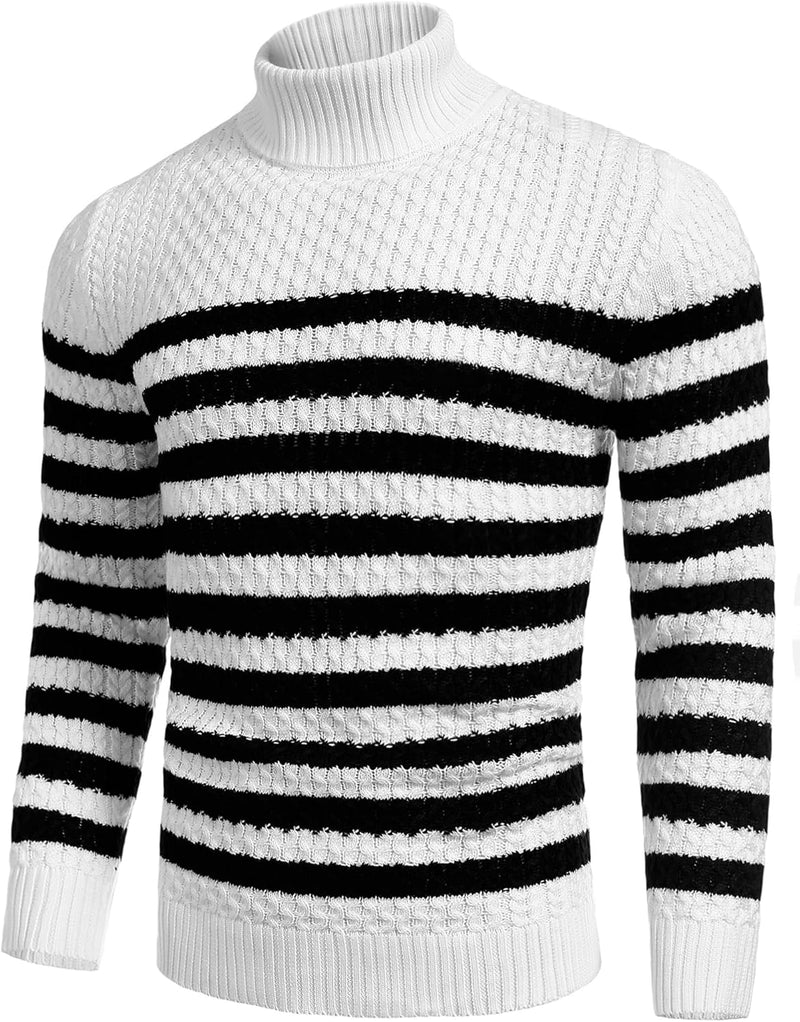 Casual Knit Men's Turtleneck - Sander-Black-S-State of Style