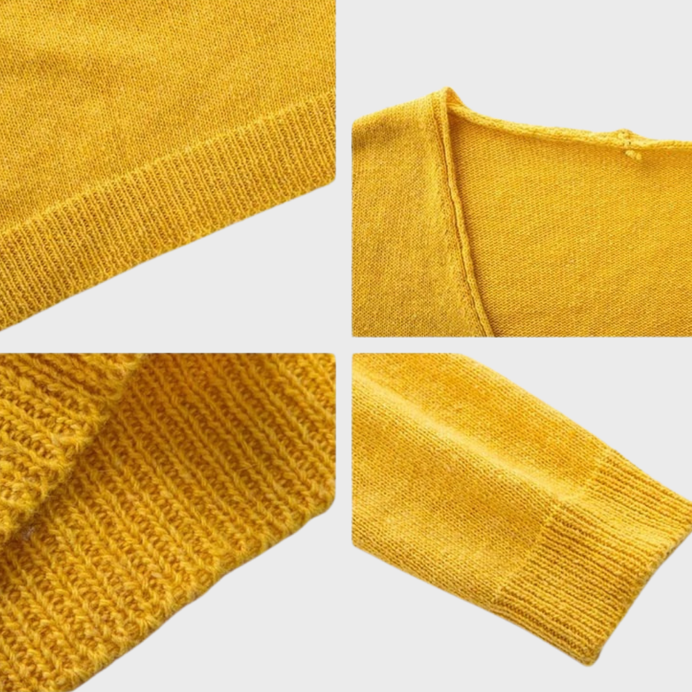Casual Knit Women’s Sweater - Mila-Yellow-S-State of Style