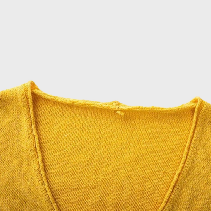 Casual Knit Women’s Sweater - Mila-Yellow-S-State of Style
