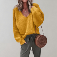 Casual Knit Women’s Sweater - Mila-Yellow-S-State of Style