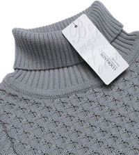 Casual Knitted Men's Turtleneck Sweater - Sander-Black-S-State of Style