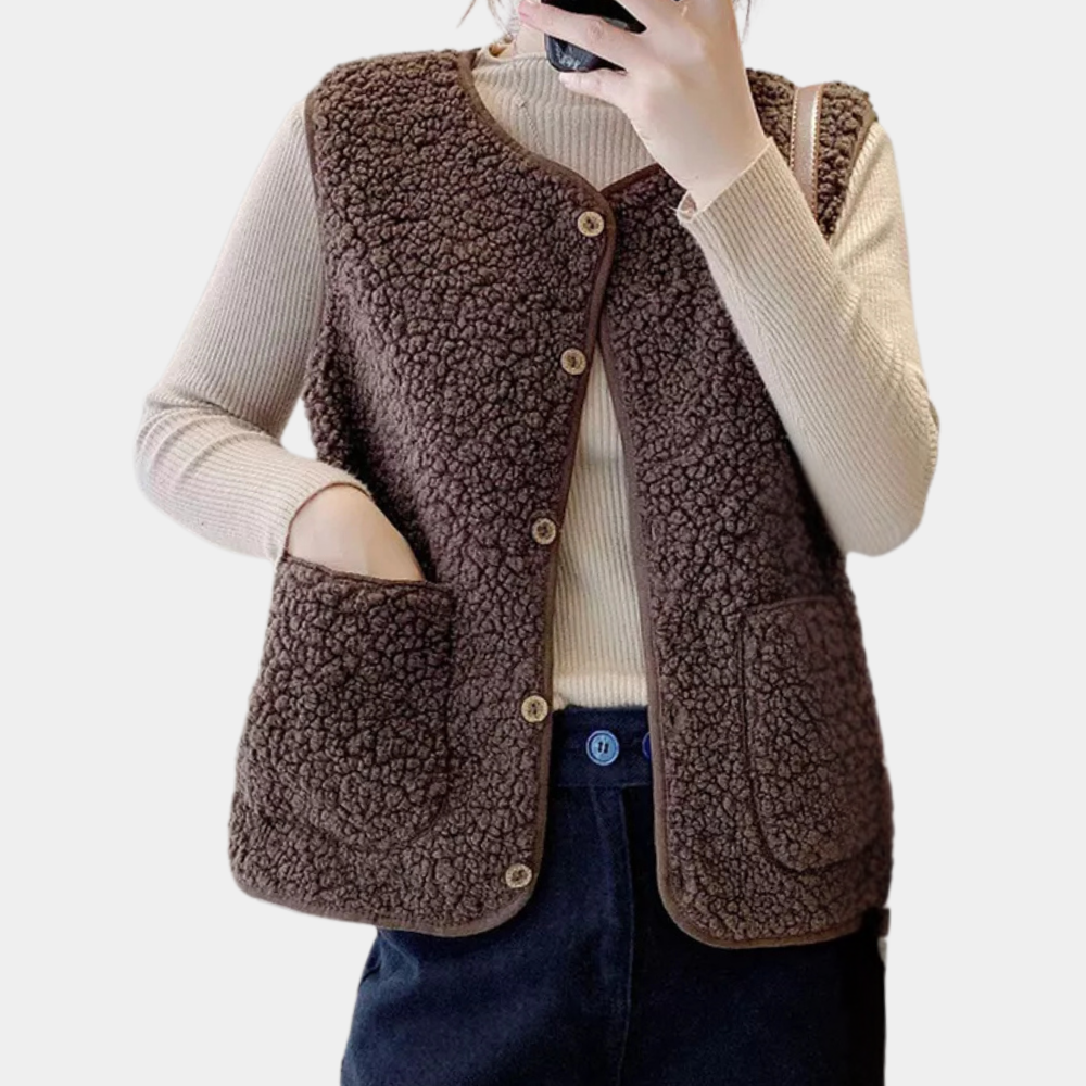 Casual Knotted Women's Gilet - Noa-Beige-XS-State of Style