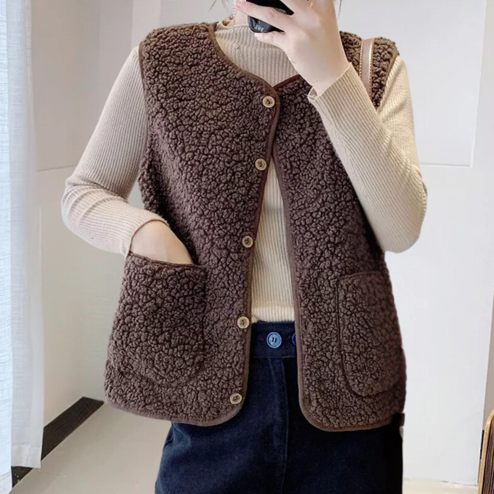 Casual Knotted Women's Gilet - Noa-Beige-XS-State of Style