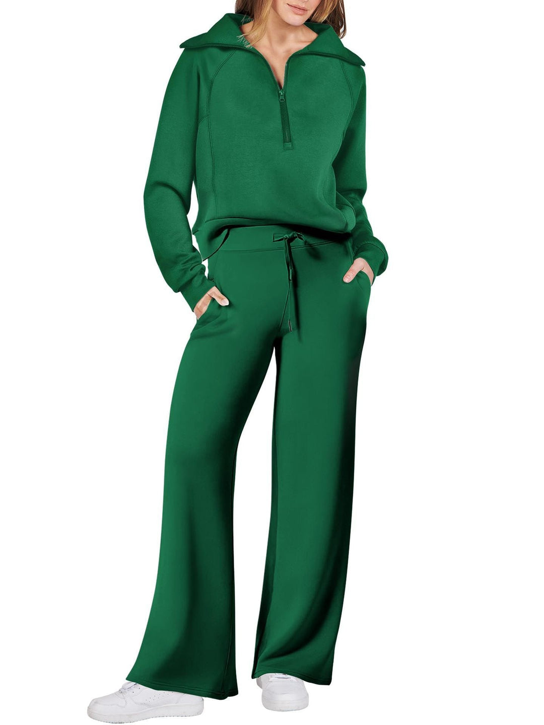 Casual Ladies Lounge Set - Luna-Green-S-State of Style