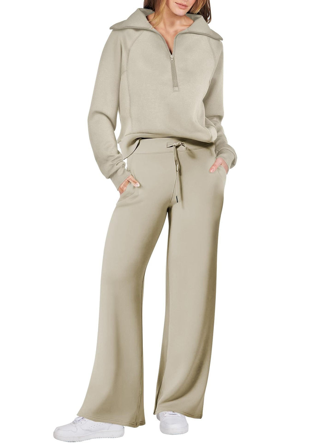 Casual Ladies Lounge Set - Luna-Grey-S-State of Style