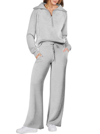 Casual Ladies Lounge Set - Luna-Light grey-S-State of Style
