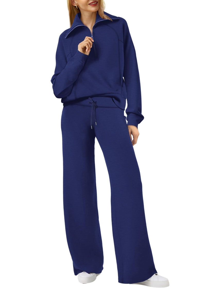Casual Ladies Lounge Set - Luna-Marine-S-State of Style