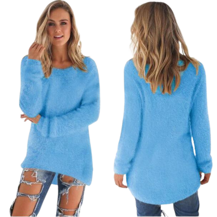 Casual Ladies Sweater - Ella-Blue-S-State of Style