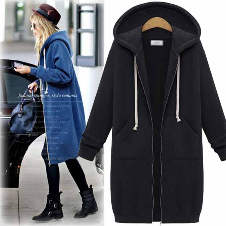 Casual Lang Women's Jacket - CozyZip-Black-M-State of Style
