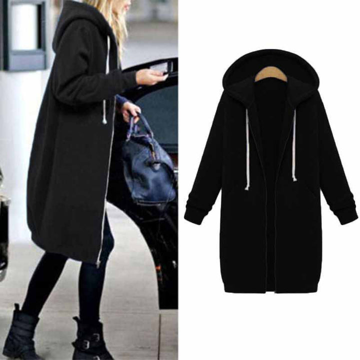 Casual Lang Women's Jacket - CozyZip-Black-M-State of Style