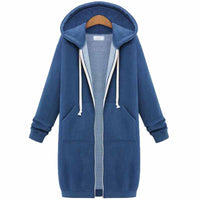 Casual Lang Women's Jacket - CozyZip-Blue-M-State of Style