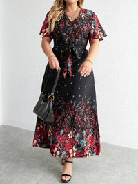 Casual Long Floral Dress in Plus Size-XL-State of Style