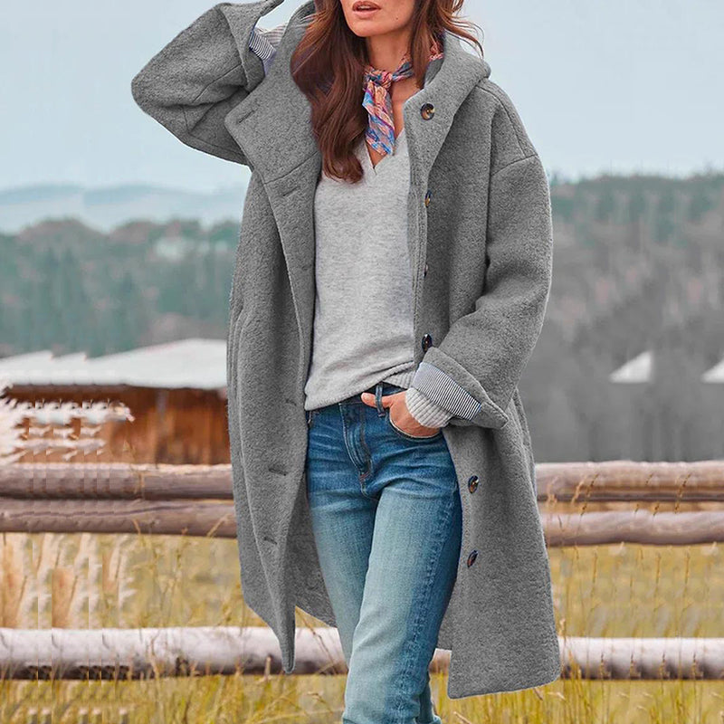 Casual Long Women's Coat - Aria-Grey-S-State of Style