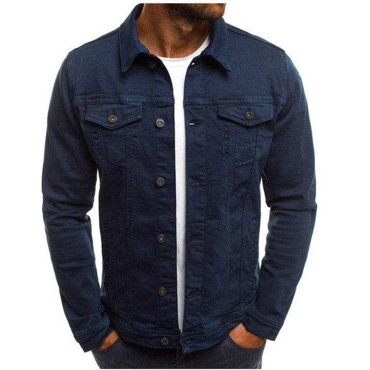 Casual Men's Denim Jacket - Mason-Dark Blue-M-State of Style