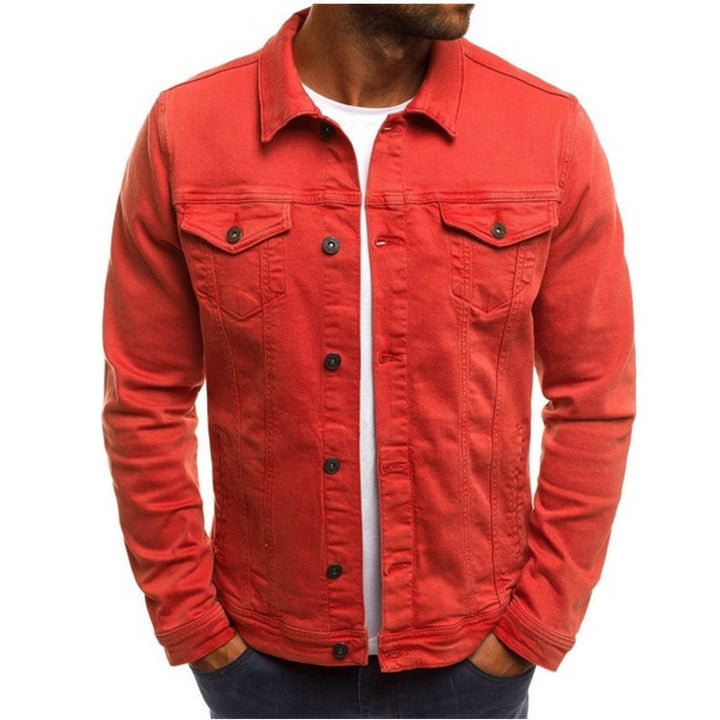 Casual Men's Denim Jacket - Mason-Red-M-State of Style