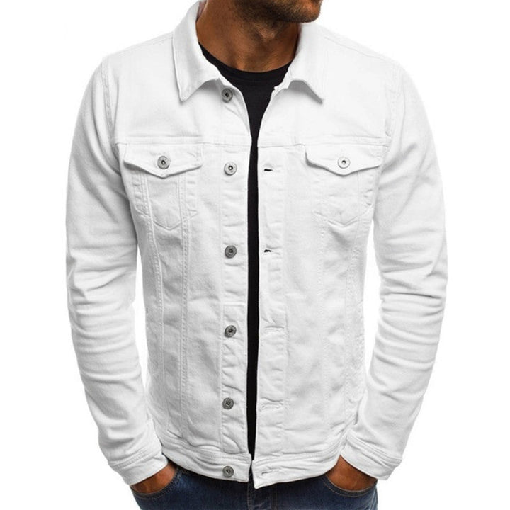 Casual Men's Denim Jacket - Mason-White-M-State of Style