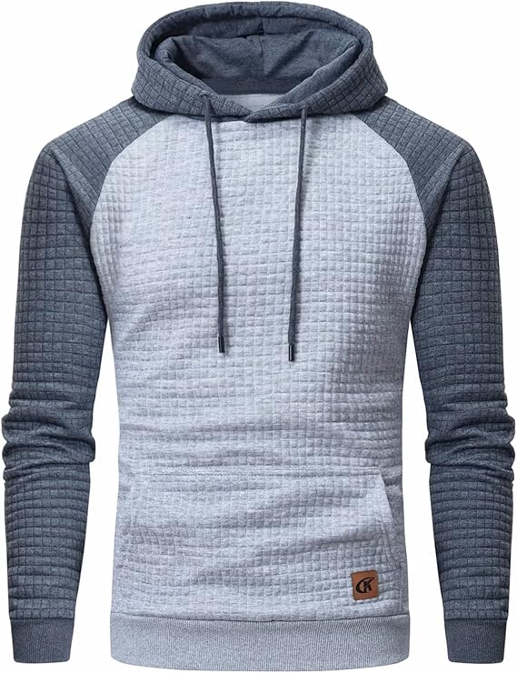 Casual Men's Hoodie - Timo-Light grey Grey-S-State of Style
