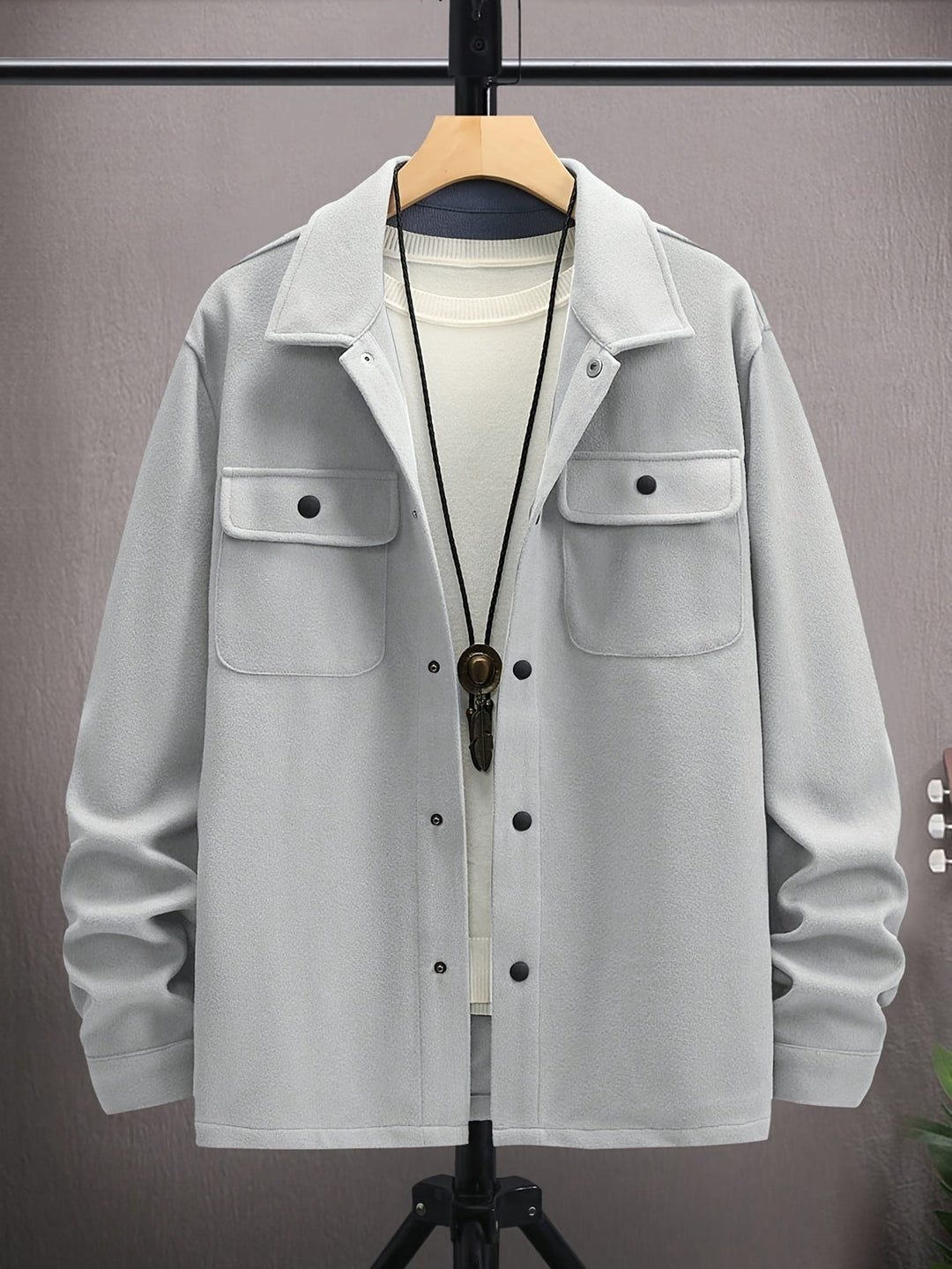 Casual Men's Jacket with Flap Pockets - Ruben-XS-State of Style