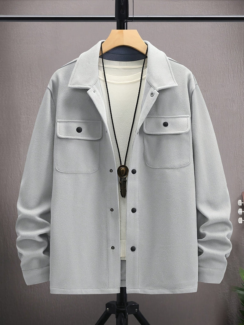 Casual Men's Jacket with Flap Pockets - Ruben-XS-State of Style