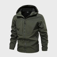 Casual Men's Jacket with Hood - Marco-Army Green-XS-State of Style