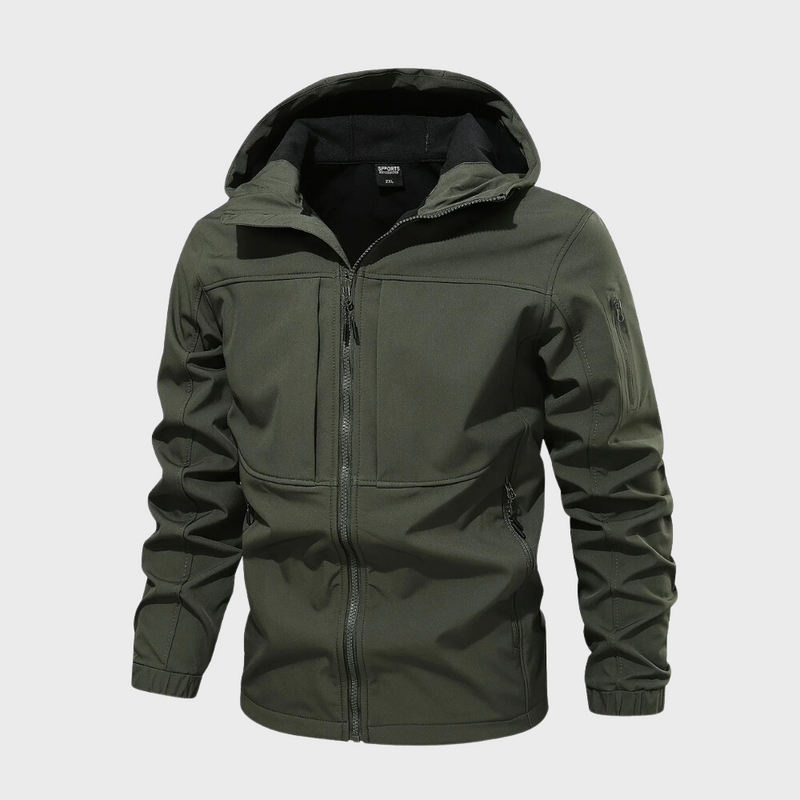 Casual Men's Jacket with Hood - Marco-Army Green-XS-State of Style