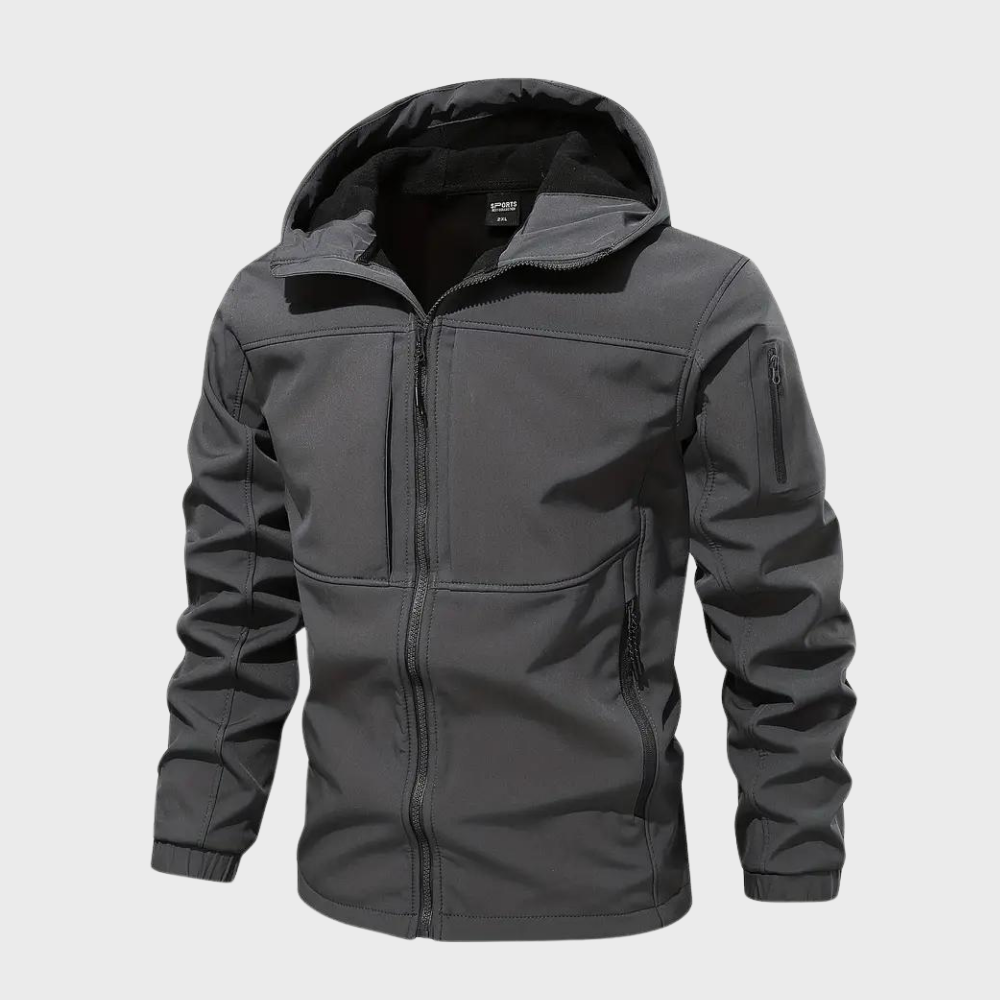 Casual Men's Jacket with Hood - Marco-Grey-S-State of Style