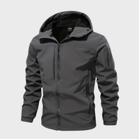 Casual Men's Jacket with Hood - Marco-Grey-S-State of Style