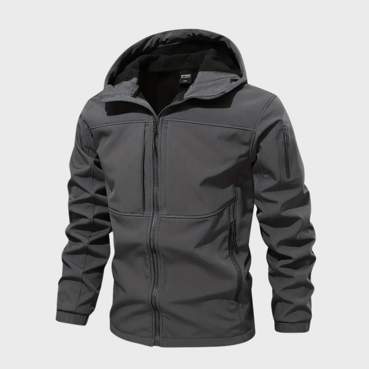 Casual Men's Jacket with Hood - Marco-Grey-S-State of Style