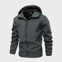 Casual Men's Jacket with Hood - Marco-Navy Blue-XS-State of Style